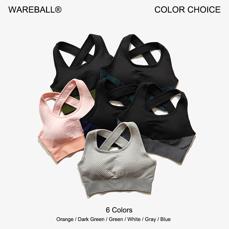 Sports Bra High Impact - Wareball 6 cores yoga sutiã esportivo