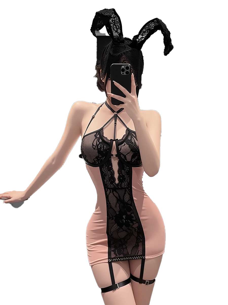 Lace Teddy Lingerie - Jimiko, vestido curto justo ao corpo,