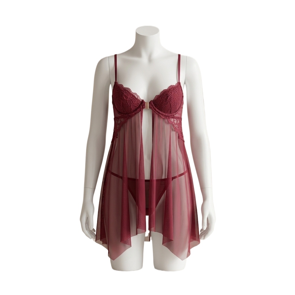 Lingerie Babydoll de Renda par - Babydoll Chemise Night avaliação e preço