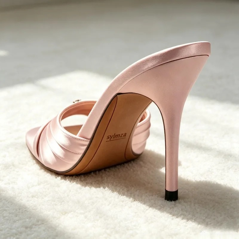 Sandálias Mule de Luxo com Det - Slip Dress Satin avaliação e preço